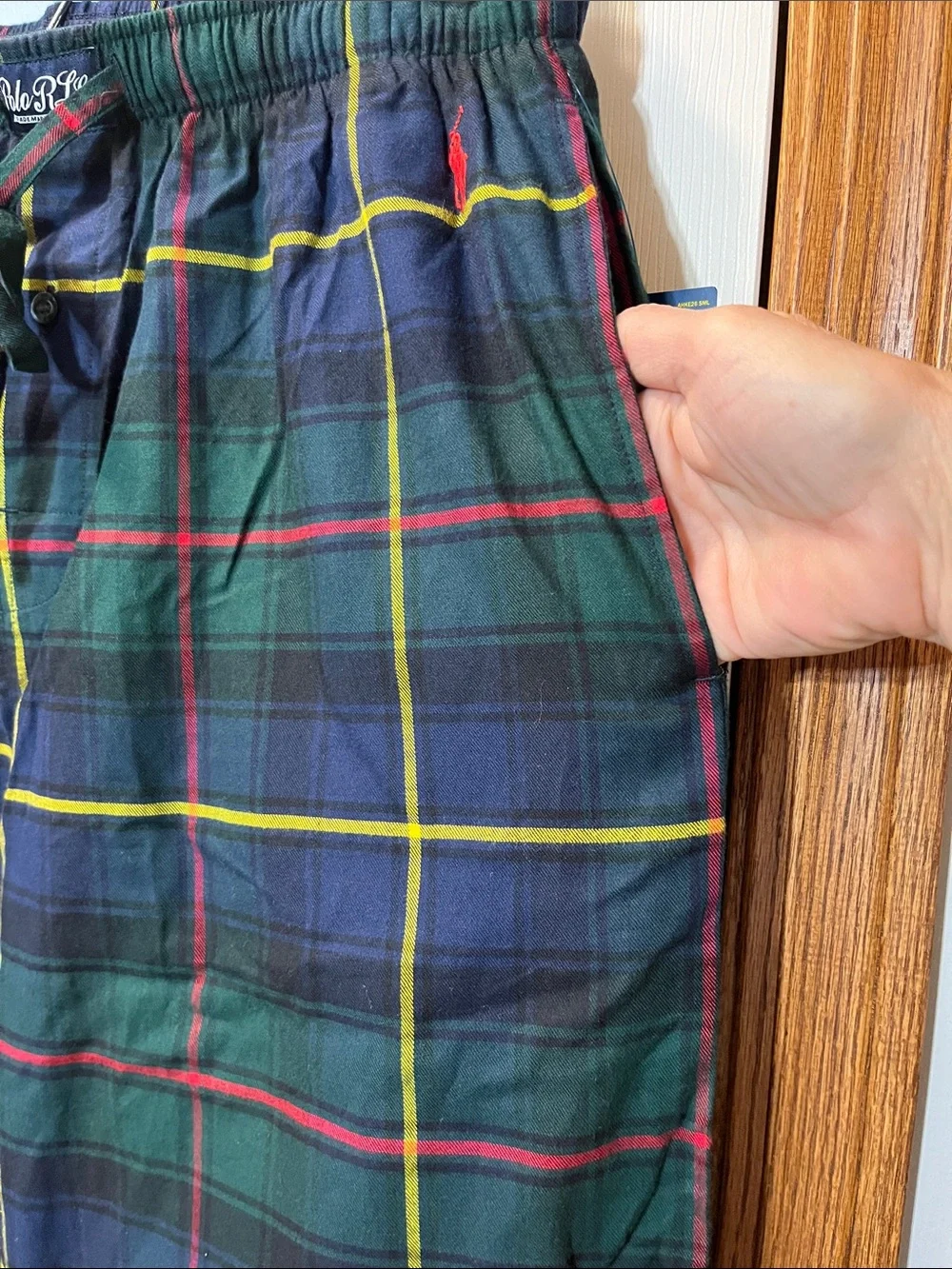 NWT - Polo Ralph Lauren 100% Cotton Green Plaid Pajama Bottoms Men’s Medium